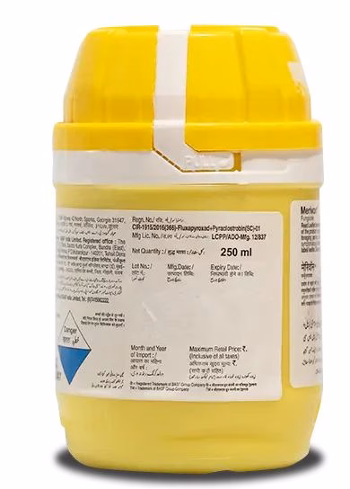Merivon fungicide by BASF with fluxapyroxad and pyraclostrobin for advanced broad spectrum disease control.