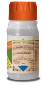 Whip Super herbicide by Bayer containing Fenoxaprop-p-ethyl 9% EC used as a post-emergence weed killer for effective control of grassy weeds in crops